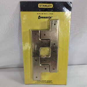 Stanley Connecta 1761 T Verbinder Vermessingt 4 Bracket Brass Gold Brace 19mm